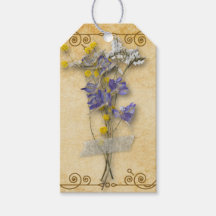 Vintag schöne Beige Getrocknete Blume mit Namen