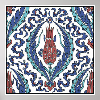 Vintag schönes türkisches Tulip Poster