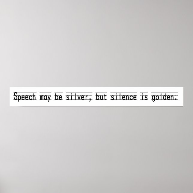 Vintag Schoolroom Proverb Poster (Vorne)