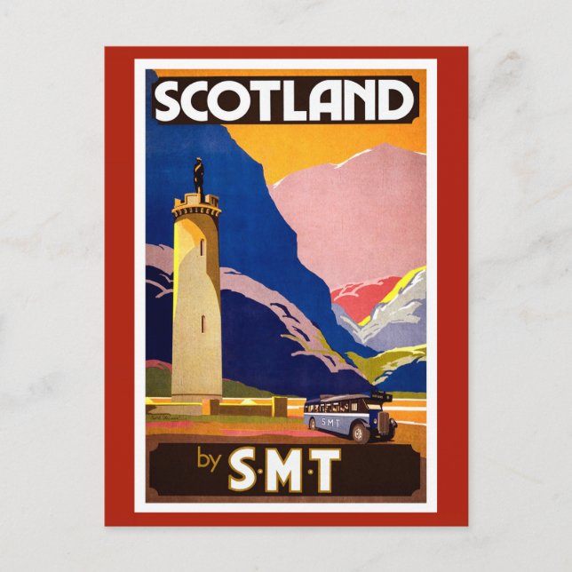Vintag Schottland Travel Postcard Postkarte (Vorderseite)