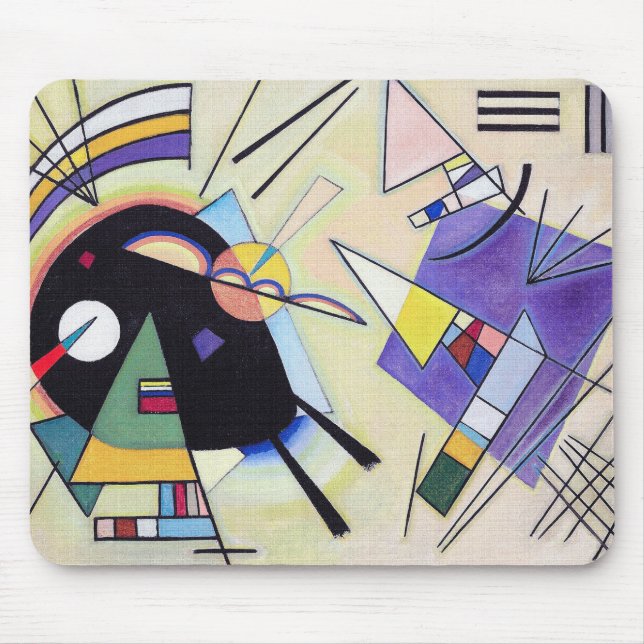 Vintag Schwarz und Violet - Kandinsky Kunst Mousepad (Vorne)