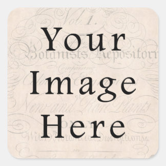 Vintag Schwarze Rose Pink-Skript-Textschriftpapier Quadratischer Aufkleber
