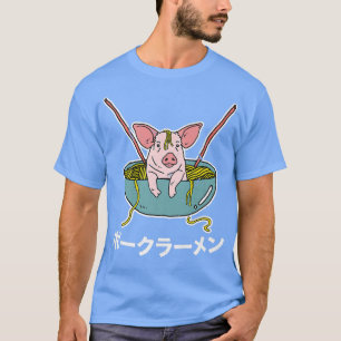 Vintag Schweinefleisch Ramen Japanisch Anime Manga T-Shirt