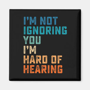 Vintag schwer zu hören ASL signierte Sprache Deaf Magnet