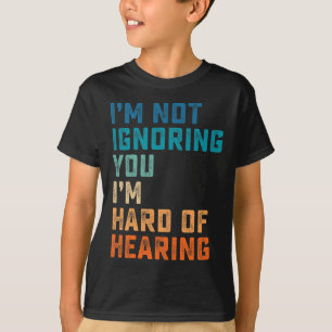 Vintag schwer zu hören ASL signierte Sprache Deaf T-Shirt