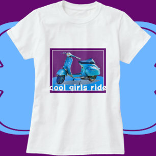 Vintag Scooter Cool Girls Ride T-Shirt