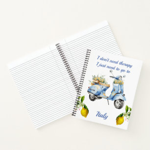 Vintag Scooter Italien Lemons Notizbuch