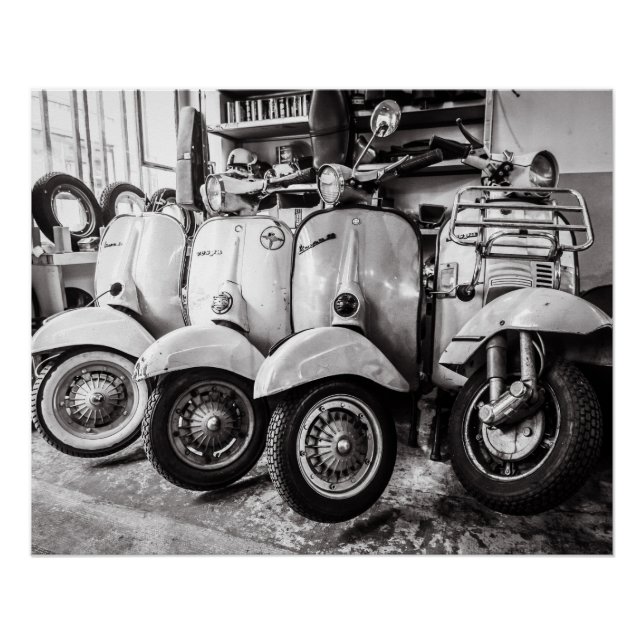 Vintag Scooter | Perfektes Poster | New York (Vorderseite)