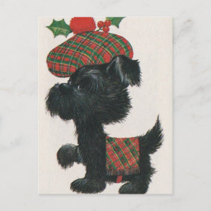 Vintag Scottie Dog Postkarte