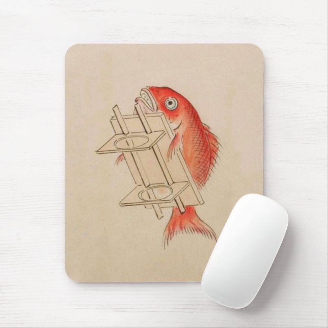 Vintag Sea Bream Yokai Mousepad (Mit Mouse)