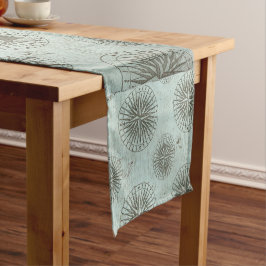 Vintag Sea Shanty | Steampunk Compass Ephemera Kurzer Tischläufer