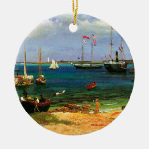 Vintag Seascape, Hafen Nassau von Bierstadt Keramikornament