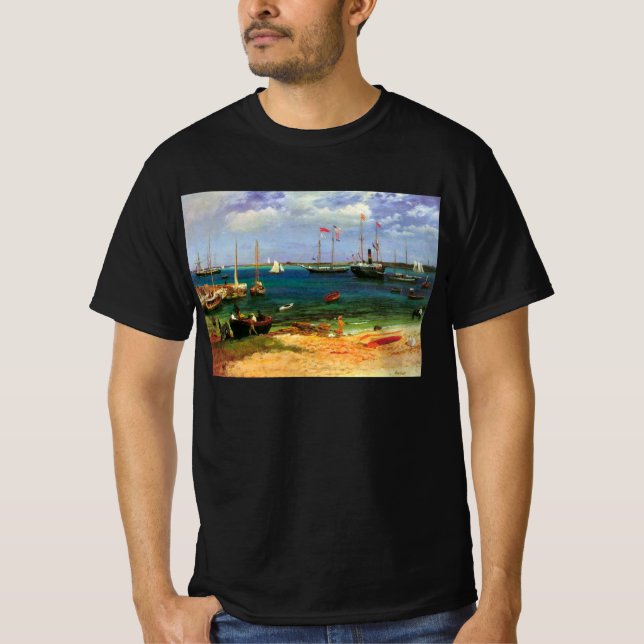 Vintag Seascape, Hafen Nassau von Bierstadt T-Shirt (Vorderseite)