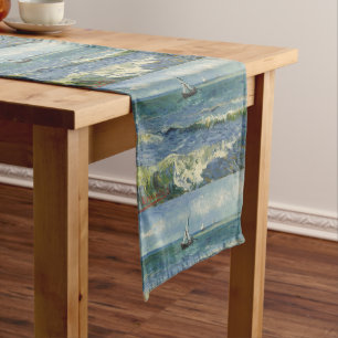 Vintag Seascape in der Nähe von Les Saintes-Marie Großer Tischläufer