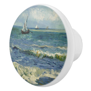 Vintag Seascape in der Nähe von Les Saintes-Marie Keramikknauf