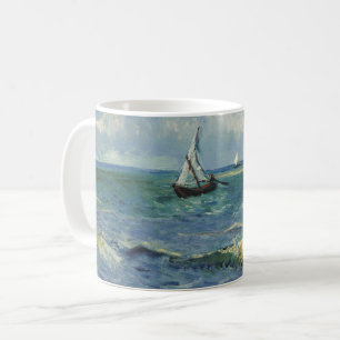 Vintag Seascape in der Nähe von Les Saintes-Maries Kaffeetasse