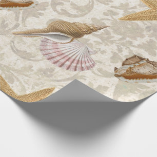 Vintag Seashell Starfish Beach  Geschenkpapier