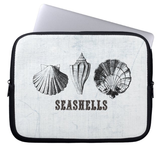 Vintag Seashells Laptopschutzhülle (Vorderseite)