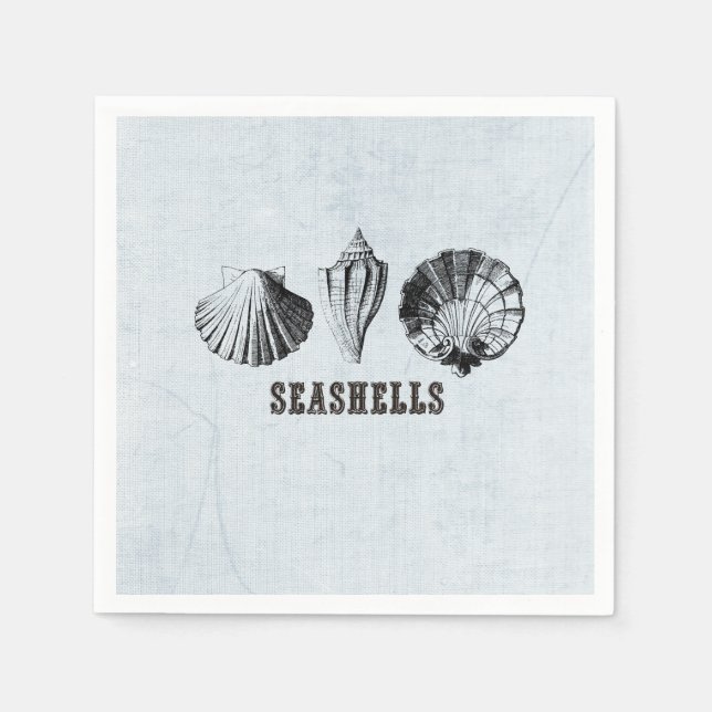 Vintag Seashells Serviette (Vorderseite)