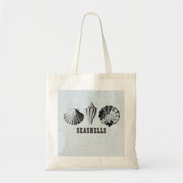 Vintag Seashells Tragetasche (Vorne)