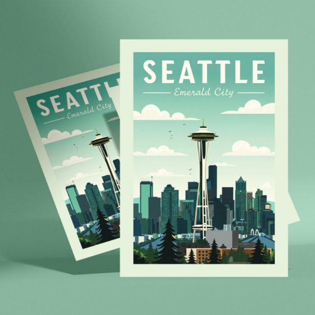 Vintag Seattle Postkarte (Von Creator hochgeladen)