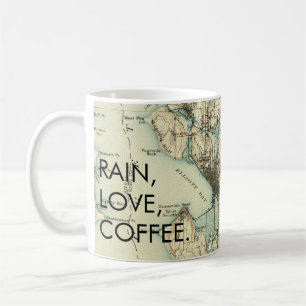 Vintag Seattle Rain Liebe Kaffee Kaffeetasse