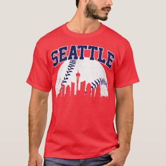 Vintag Seattle Skyline City Gameday Retro Vintag T-Shirt