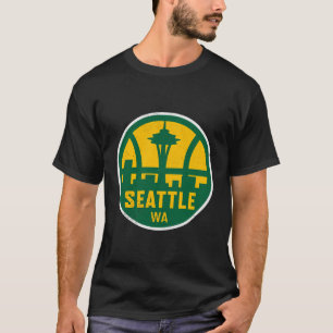 Vintag Seattle Washington Basketball City Re T-Shirt