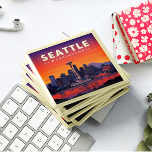 Vintag Seattle Washington Magnet