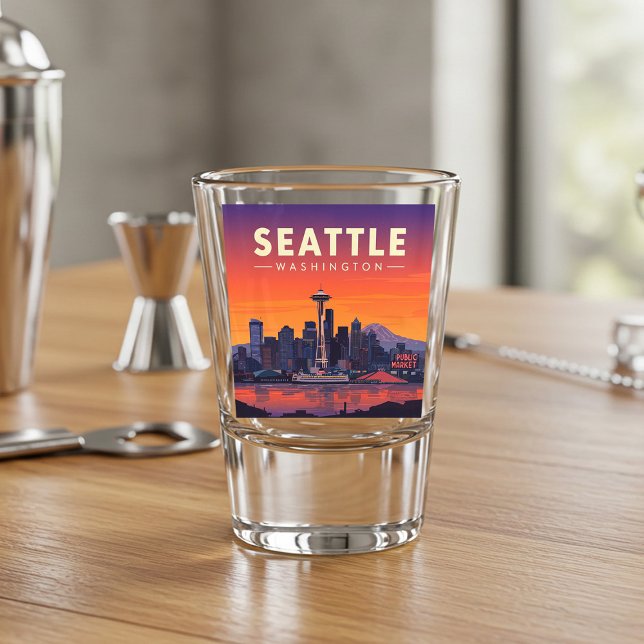 Vintag Seattle Washington Schnapsglas (Von Creator hochgeladen)
