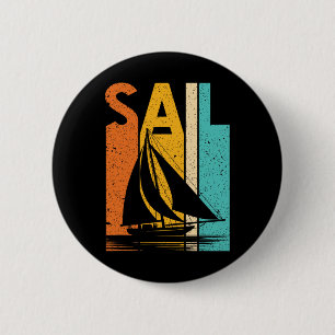 Vintag Segelboot Crew Bootshauptboot Button
