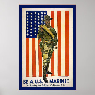 Vintag Sei ein U.S. Marine! Poster