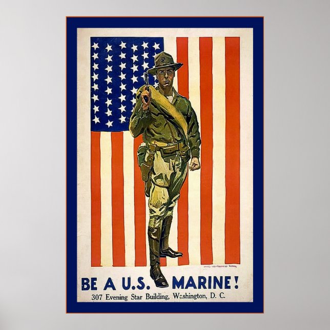 Vintag Sei ein U.S. Marine! Poster (Vorne)