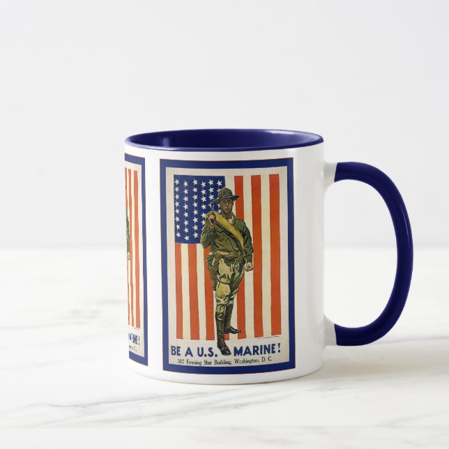 Vintag seien Sie ein US-Marinesoldat! Tasse (Rechts)