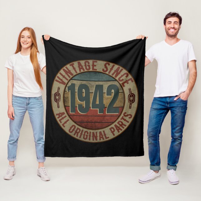 VINTAG SEIT 1942 ALLE URSPRUNGSTEILE FLEECEDECKE (Beispiel)