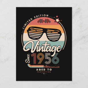Vintag seit 1956 postkarte