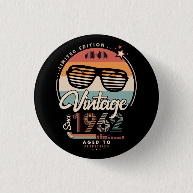 Vintag seit 1962 button (Vorderseite)