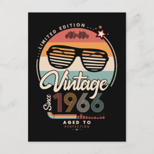 Vintag seit 1966 postkarte