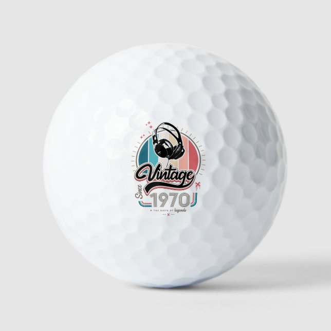 Vintag seit 1970 Kopfhörer Golfball (Vorderseite)