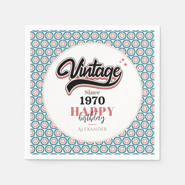 Vintag seit - 1970 serviette (Vorderseite)