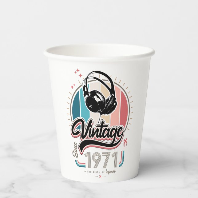 Vintag seit 1971 pappbecher (Rückseite)