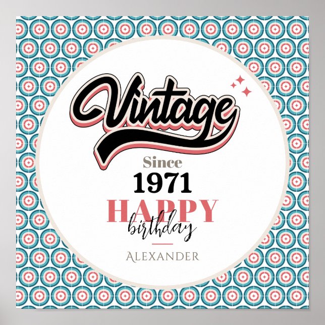 Vintag seit - 1971 poster (Vorne)