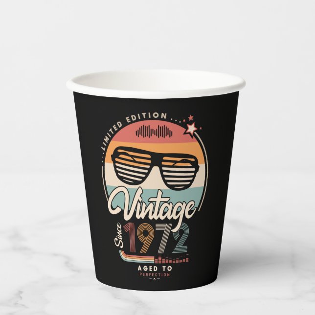 Vintag seit 1972 pappbecher (Vorderseite)
