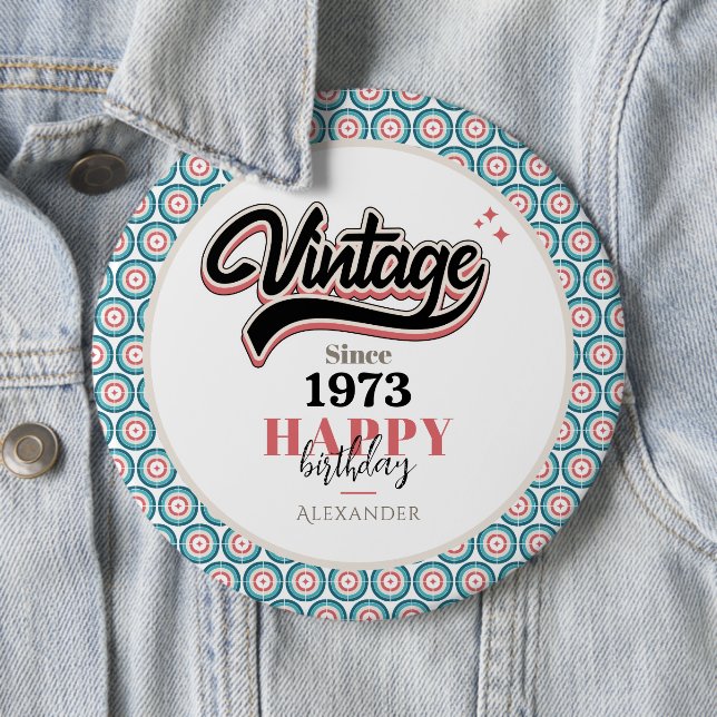 Vintag seit - 1973 button (Beispiel)