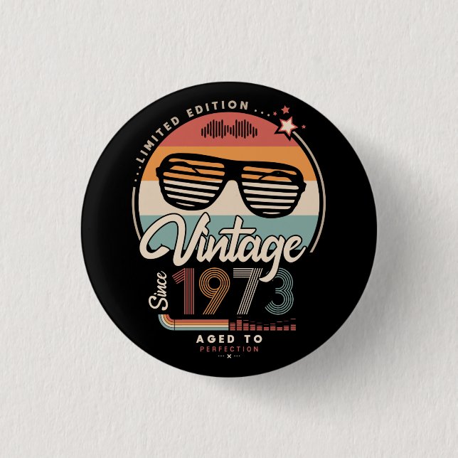 Vintag seit 1973 button (Vorderseite)