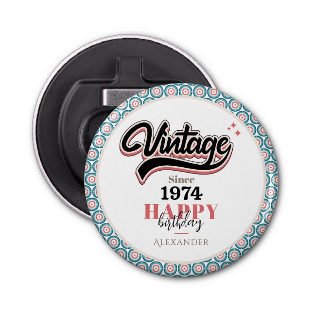 Vintag seit - 1974 flaschenöffner (Vorderseite)