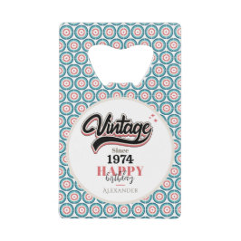 Vintag seit - 1974 geldbeutel flaschenöffner