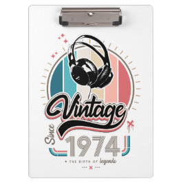 Vintag seit 1974 klemmbrett