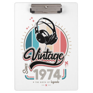 Vintag seit 1974 klemmbrett