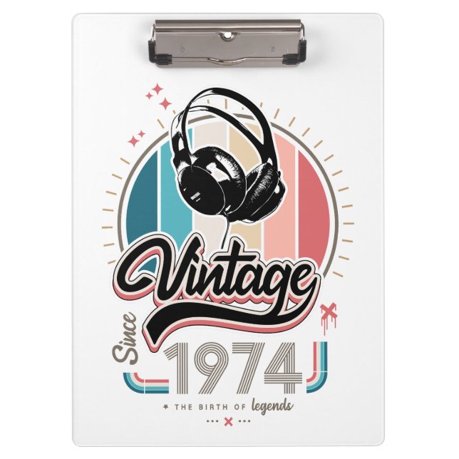 Vintag seit 1974 klemmbrett (Vorderseite)